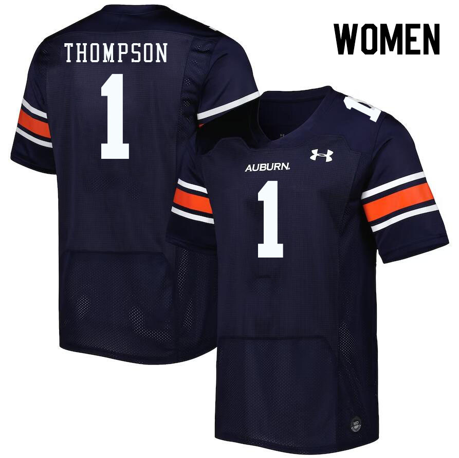 Women #1 Jerrin Thompson Auburn Tigers College Football Jerseys Stitched-Navy